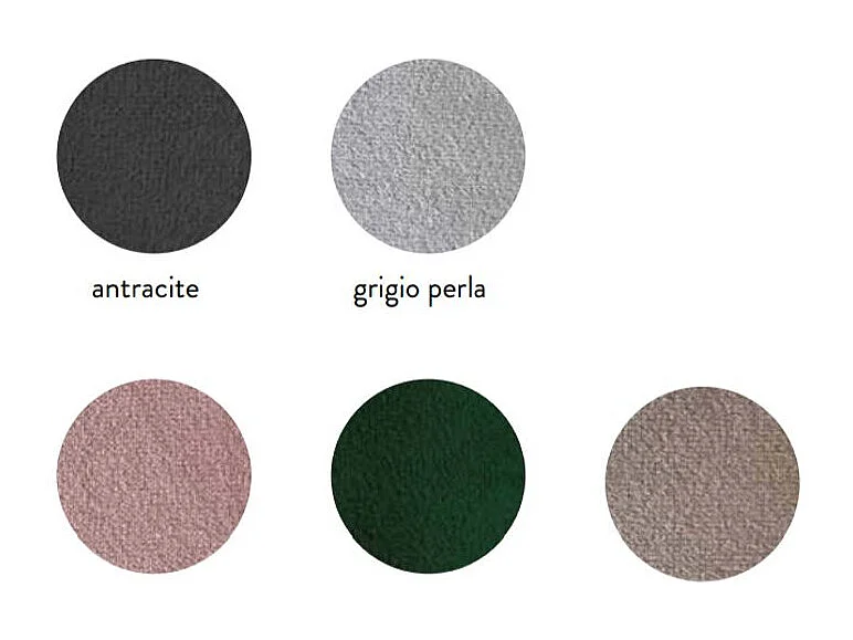 Chaise moderne velours et métal noir Luza- Lot de 4-Couleur Gris foncé