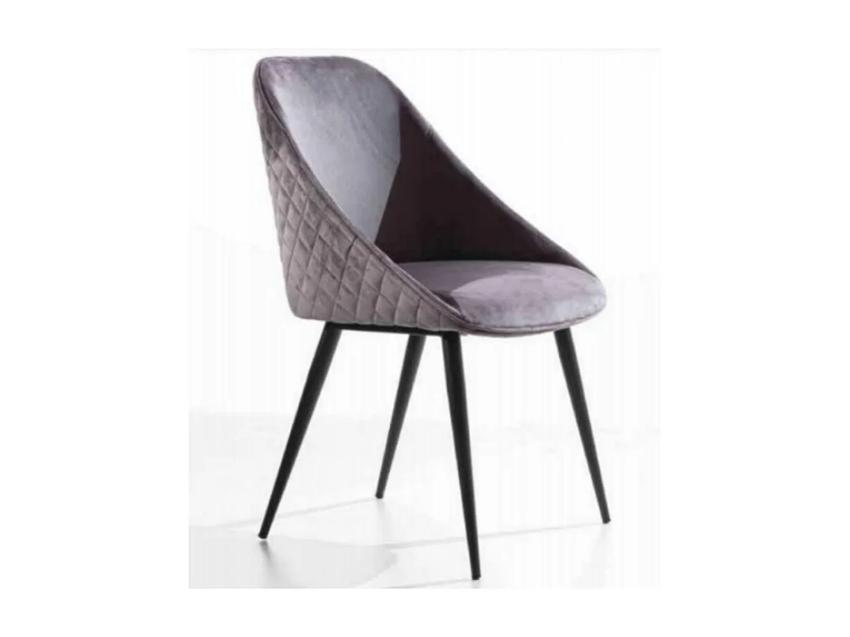 Chaise faux cuir et pieds métal Jacky - Lot de 2-Couleur Beige clair