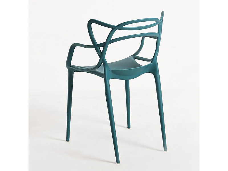 Silla Beliano premium con reposabrazos - Interior y exterior-Azul pato