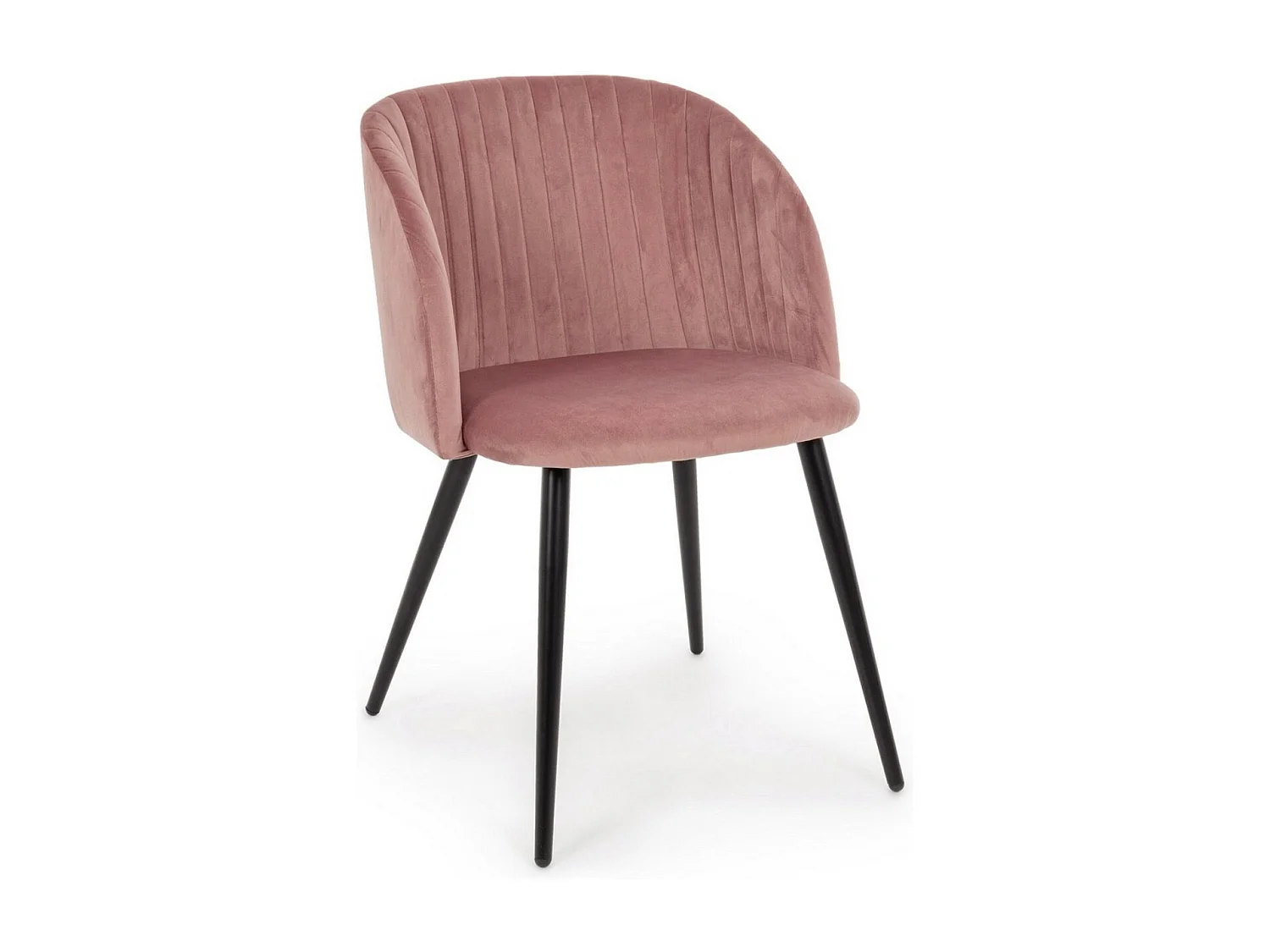 Lot de 2 chaises QUEEN – Velours ultra doux & confort premium-Rose