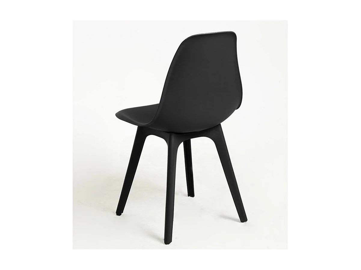 Chaise polypropylène noir Brink - Lot de 2