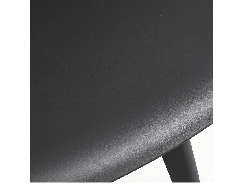 Chaise polypropylène noir Brink - Lot de 2