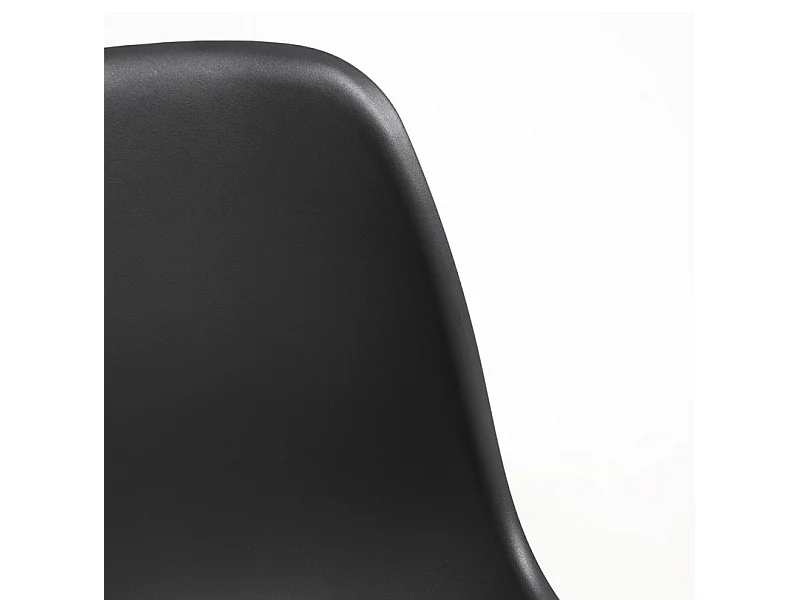 Chaise polypropylène noir Brink - Lot de 2