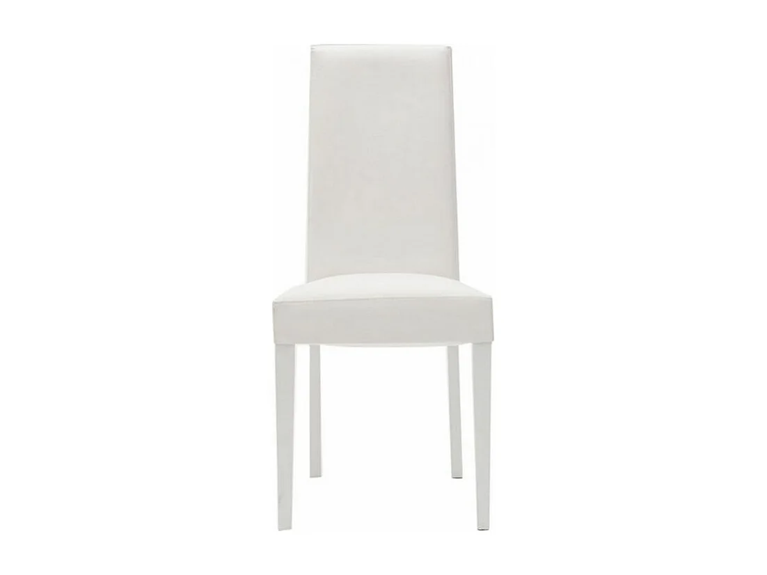 Chaise en bois massif et faux cuir Tanio - Lot de 2-Couleur Gris clair