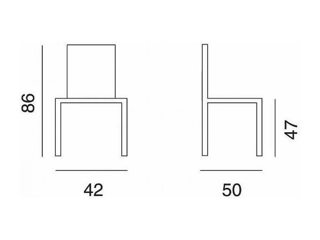 Chaise design laquée blanc et polycarbonate transparent Verza- Lot de 4