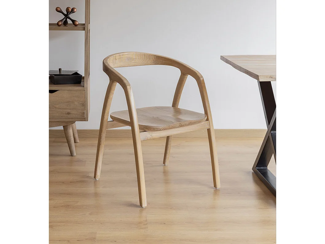 Chaise en bois massif de Sungkai 100% naturel Olivia