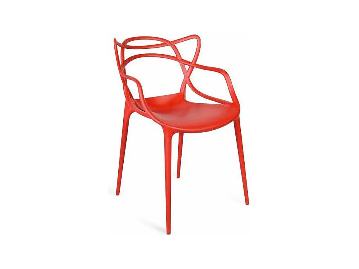 Chaise avec accoudoir Beliano premium - Intérieur et extérieur-Couleur Rouge