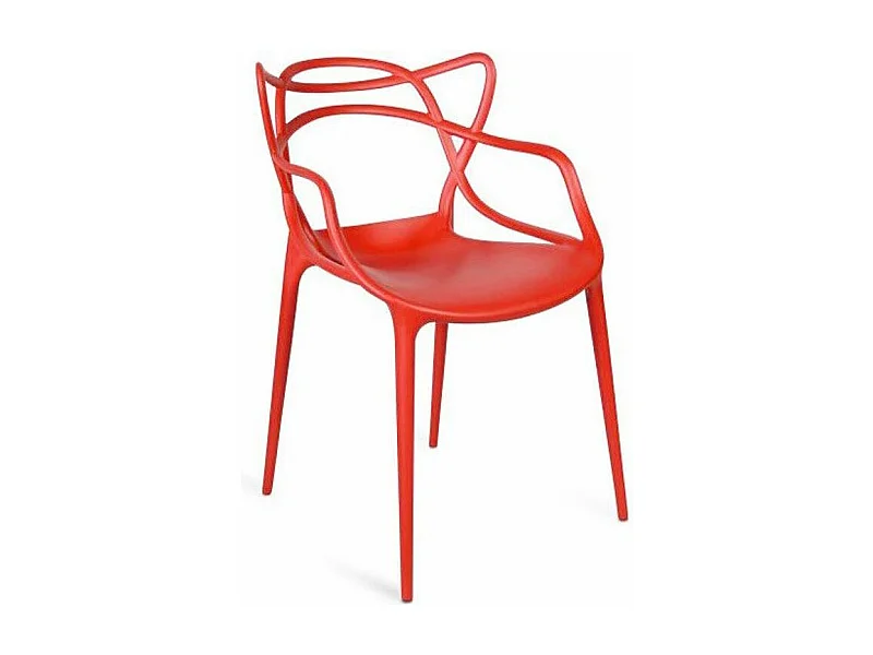 Chaise avec accoudoir Beliano premium - Intérieur et extérieur-Couleur Rouge