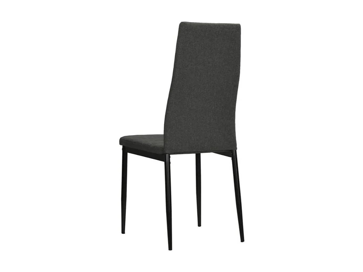 Eetkamerstoelen 4 st stof donkergrijs