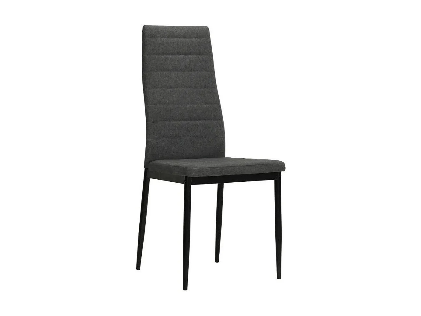 Eetkamerstoelen 4 st stof donkergrijs