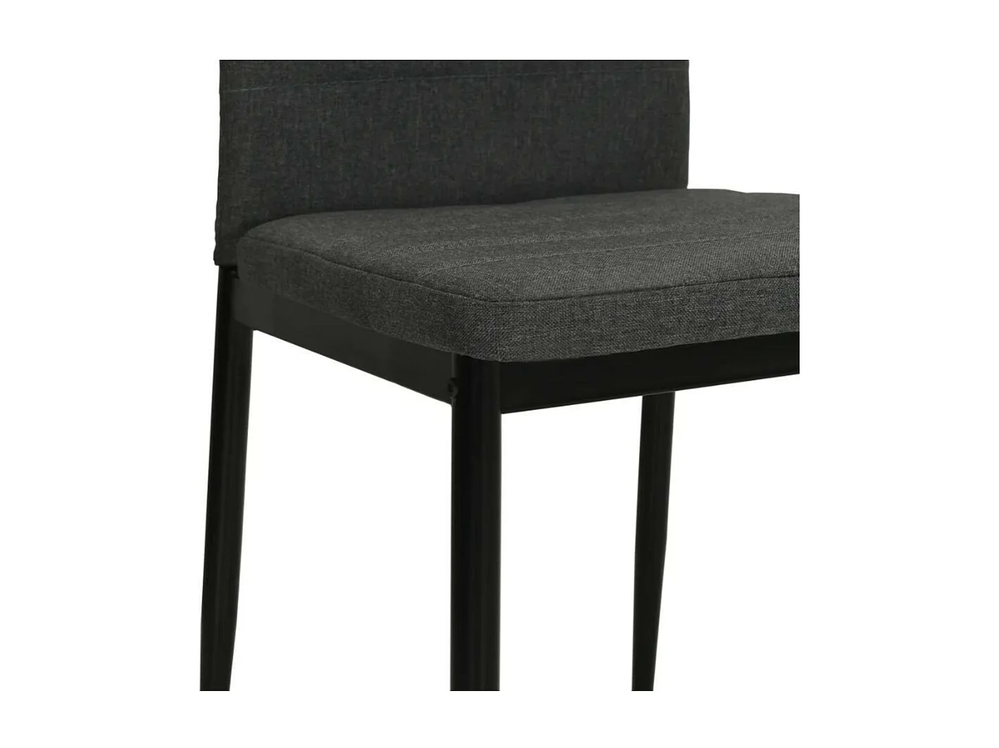 Eetkamerstoelen 4 st stof donkergrijs