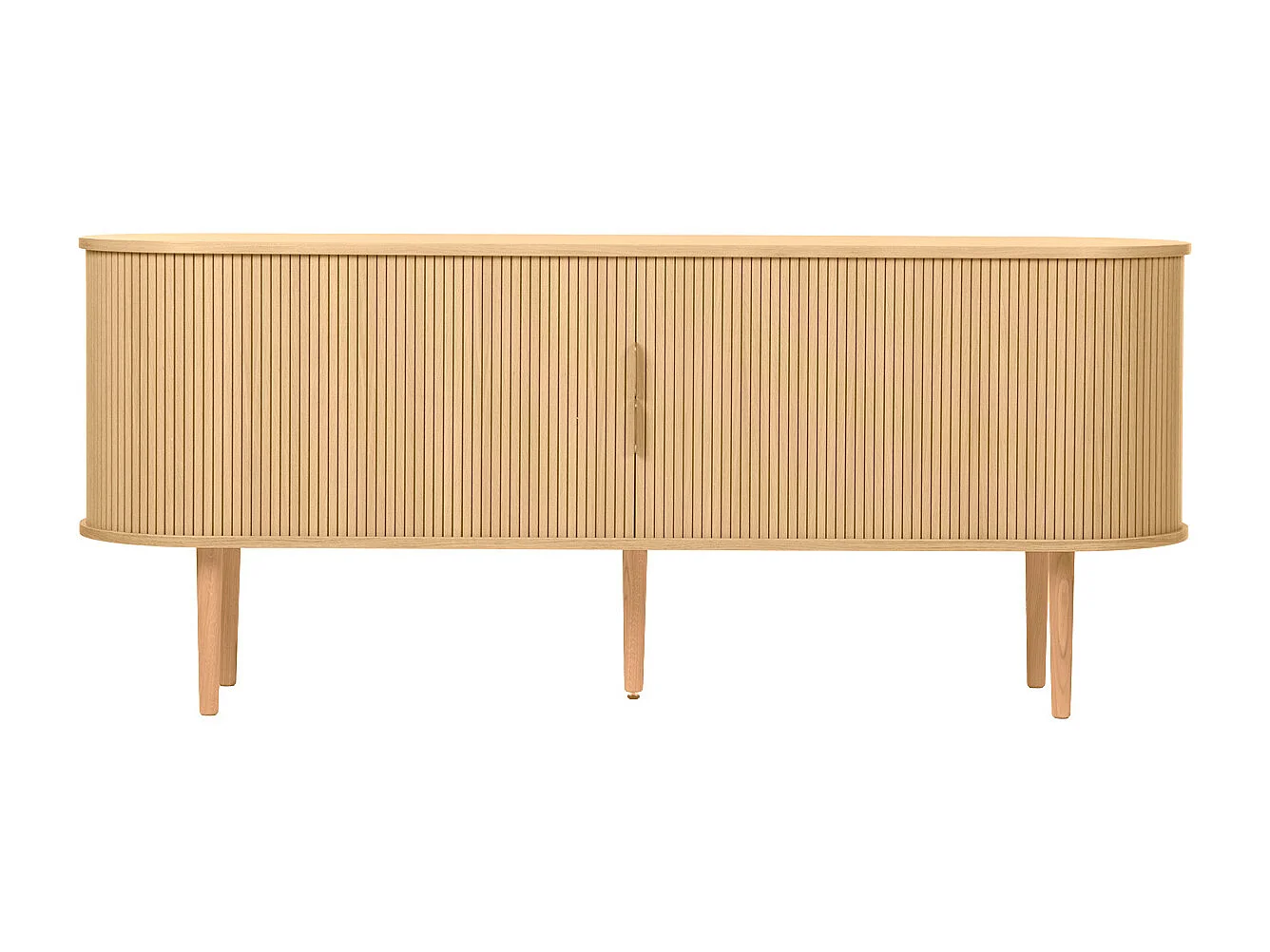 Buffet vintage madera clara de roble con almacenamiento 2 puertas correderas L180 cm EPIC