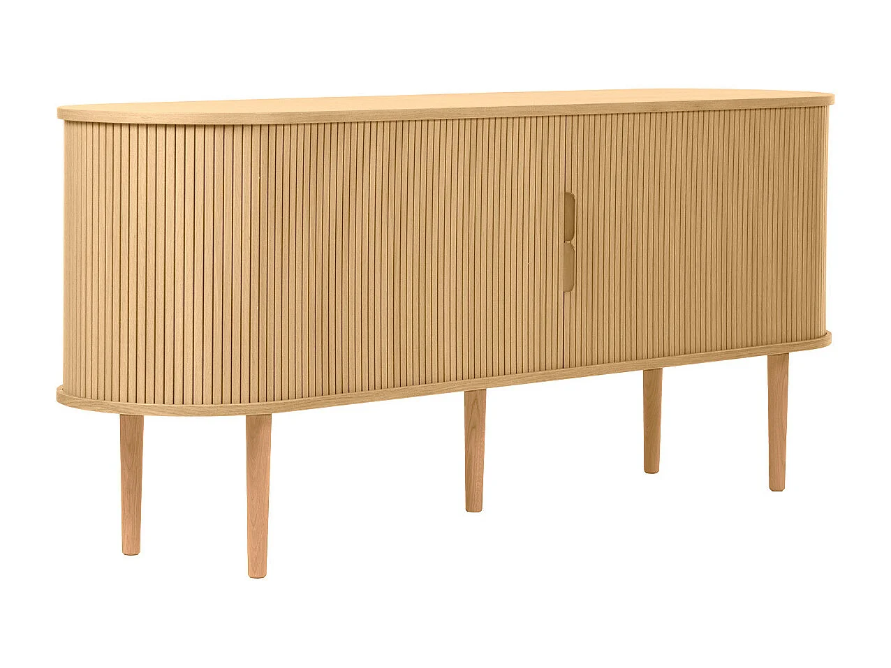 Buffet vintage madera clara de roble con almacenamiento 2 puertas correderas L180 cm EPIC