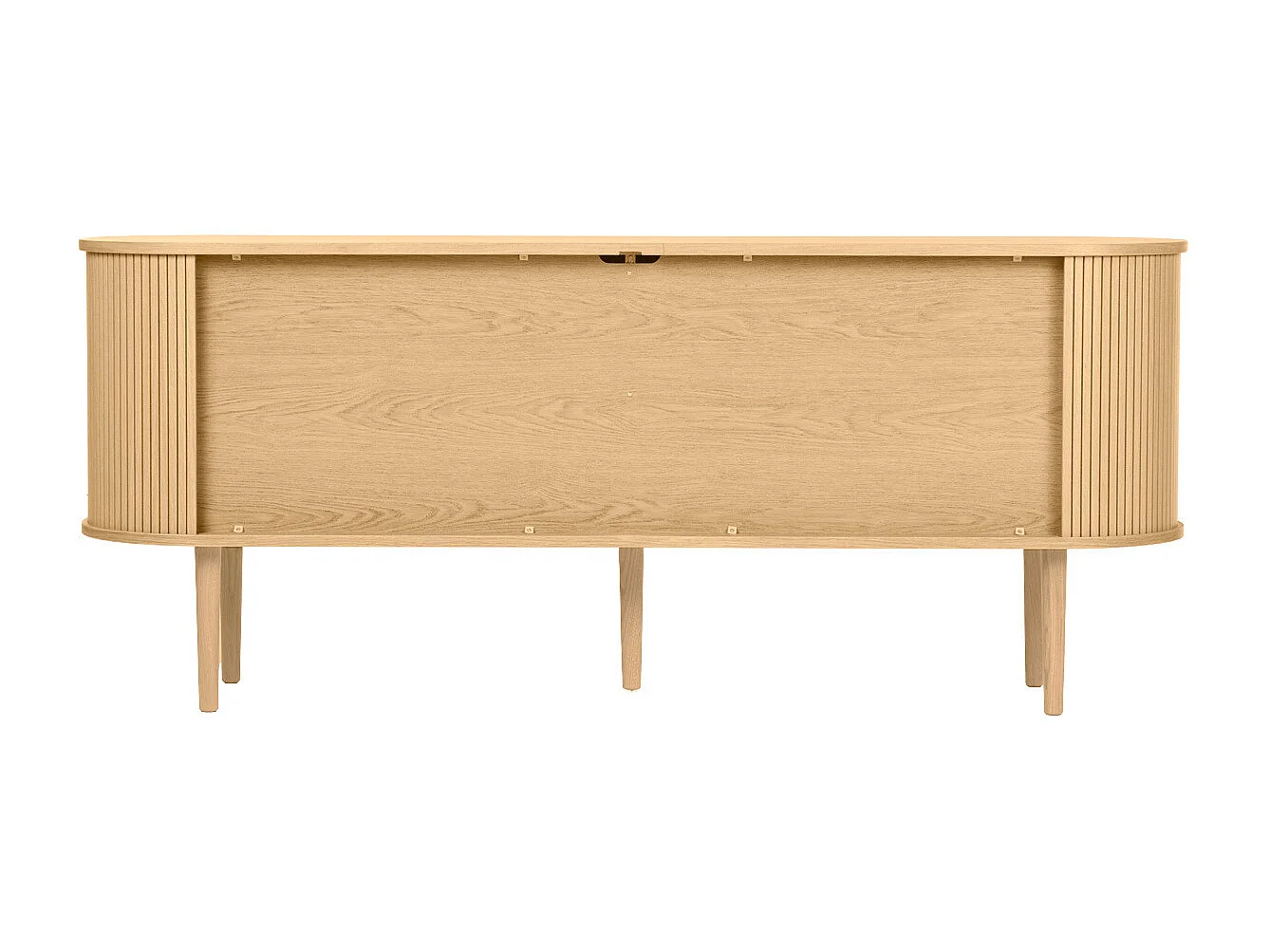 Buffet vintage madera clara de roble con almacenamiento 2 puertas correderas L180 cm EPIC