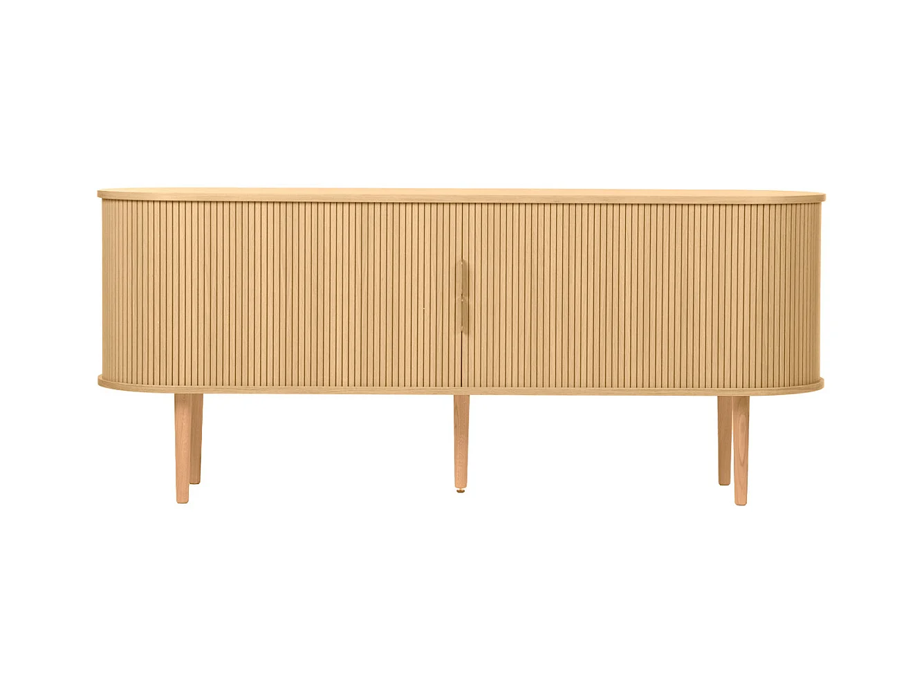Buffet vintage bois clair chêne avec rangements 2 portes coulissantes L180 cm EPIC