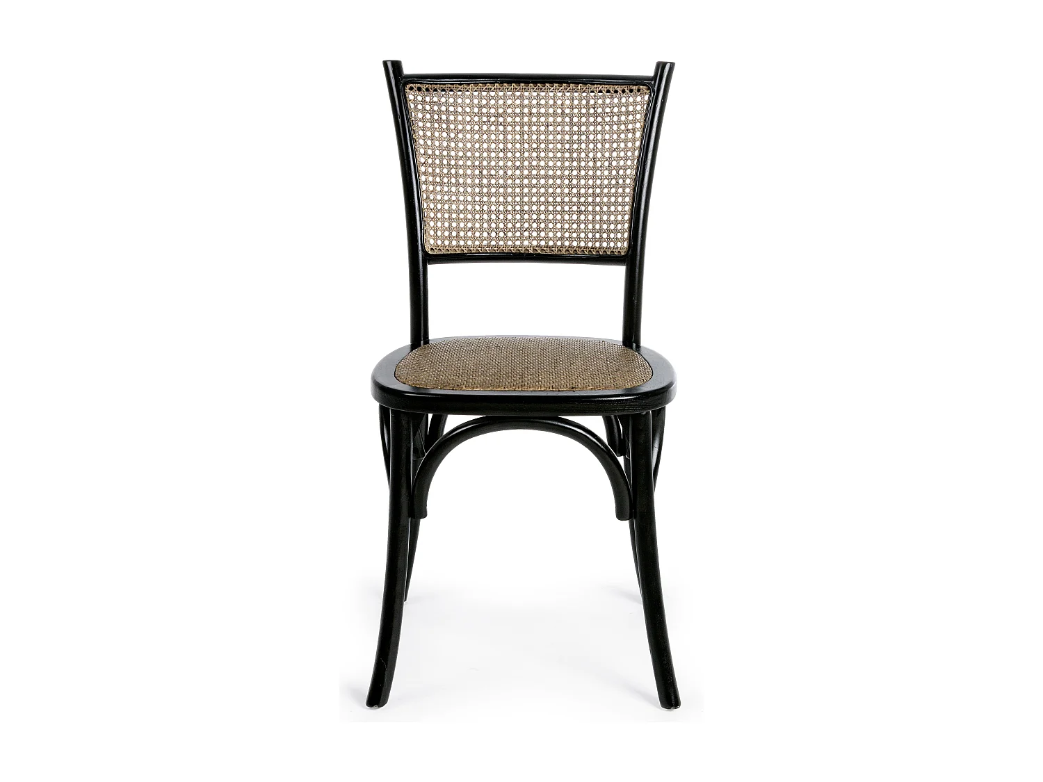 Chaise en bois d'orme noir Ralec - Lot de 2