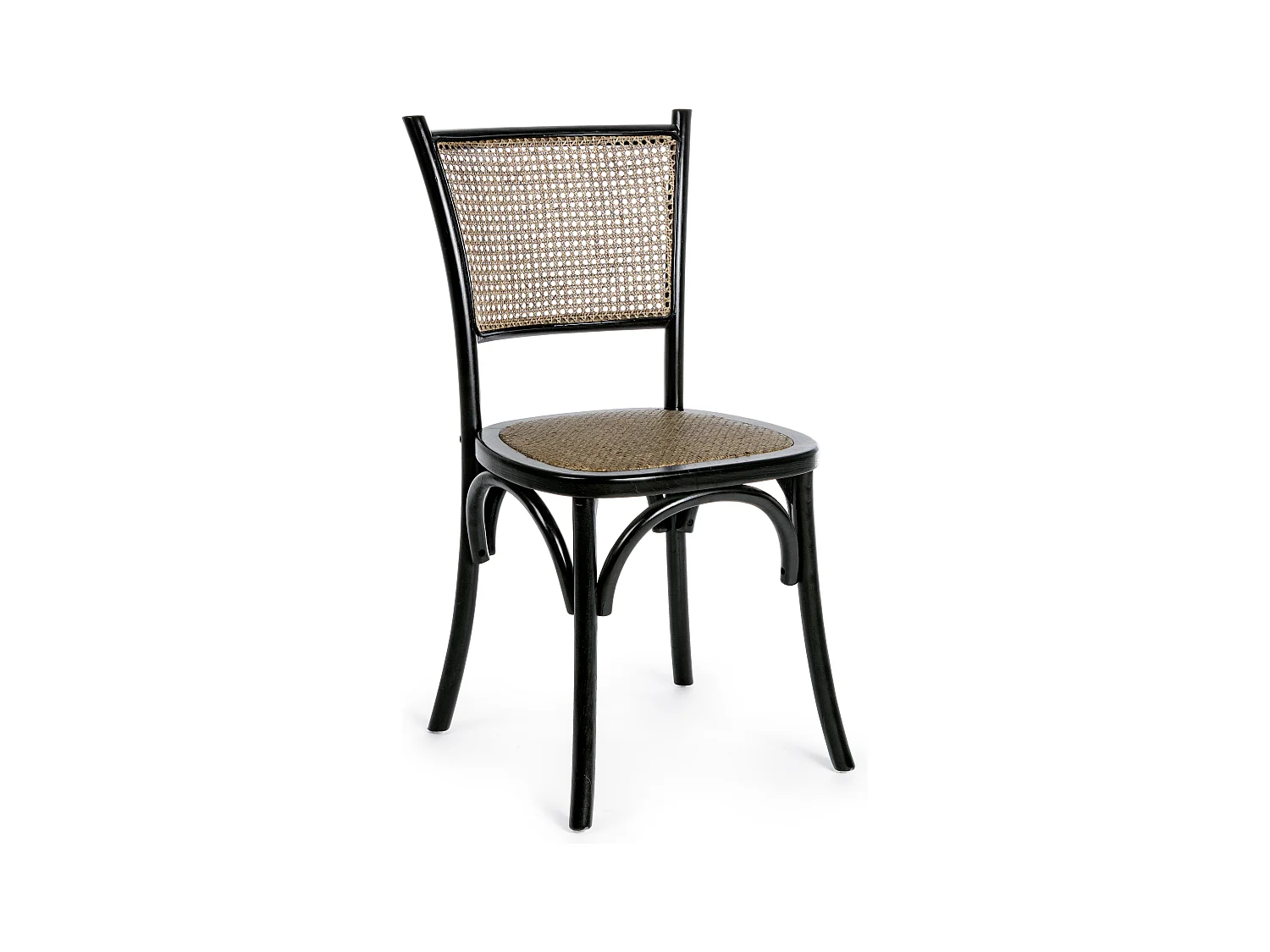 Chaise en bois d'orme noir Ralec - Lot de 2