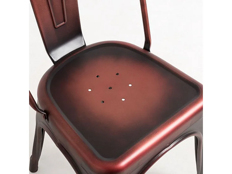 Silla industrial vintage de acero Kontoir-Color Negro