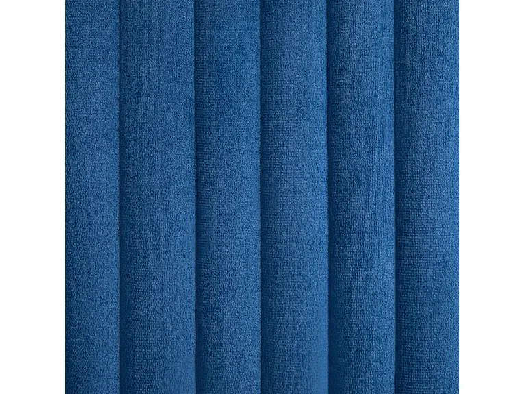 Chaise velours bleu et pieds métal noir Mikee - Lot de 4