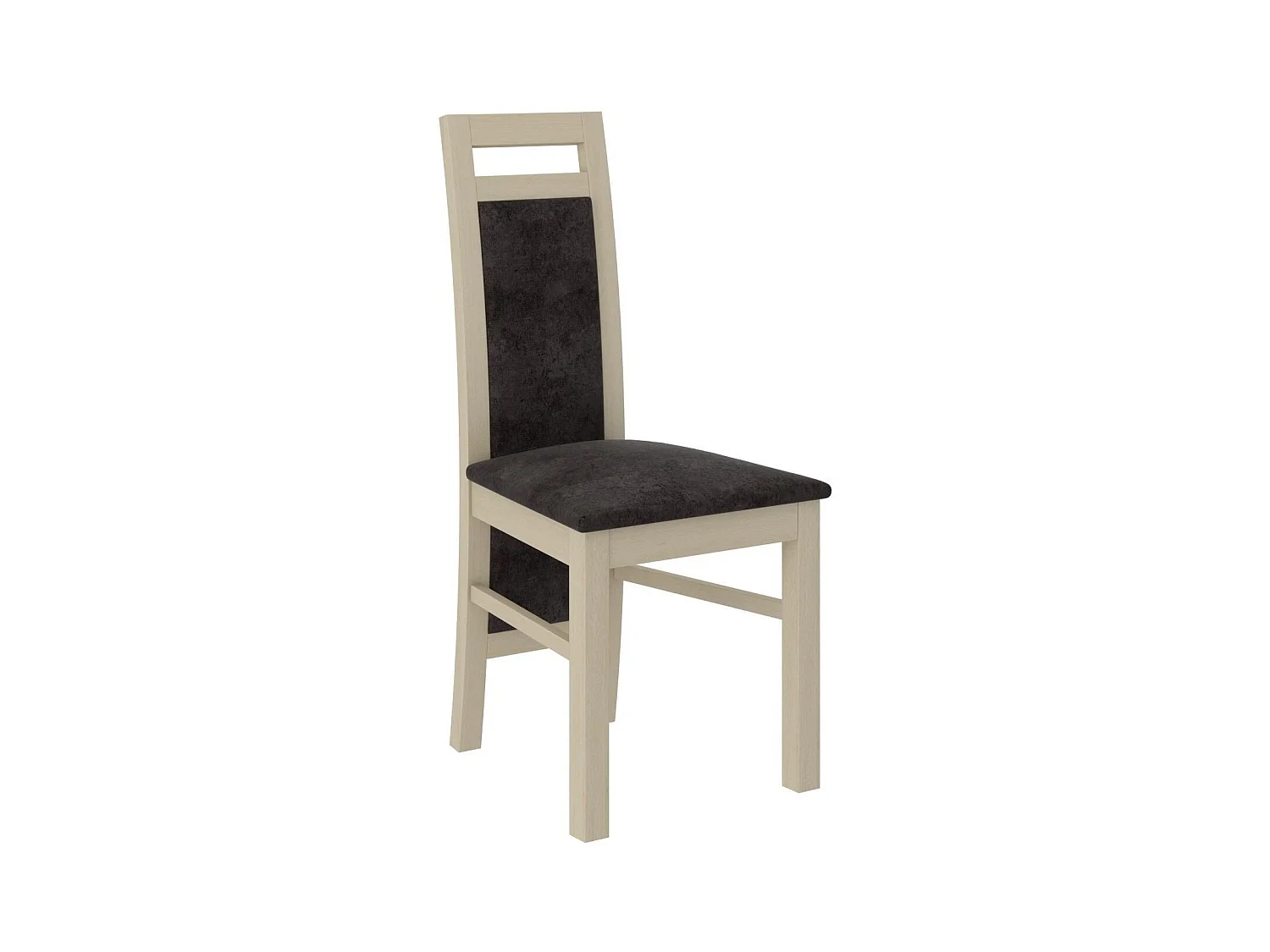 Chaise bois clair sonoma et tissu tissu Mouka-Tissu 27110