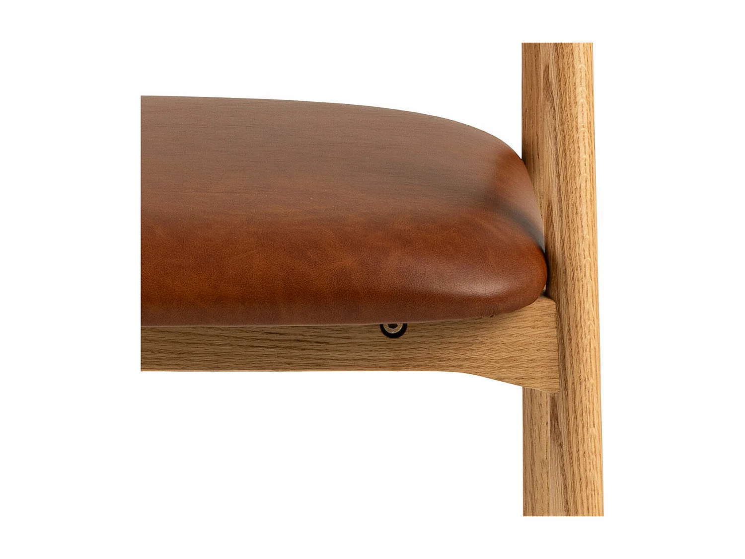 Addi Esszimmerstuhl mit Armlehne PU Kunstleder braun.