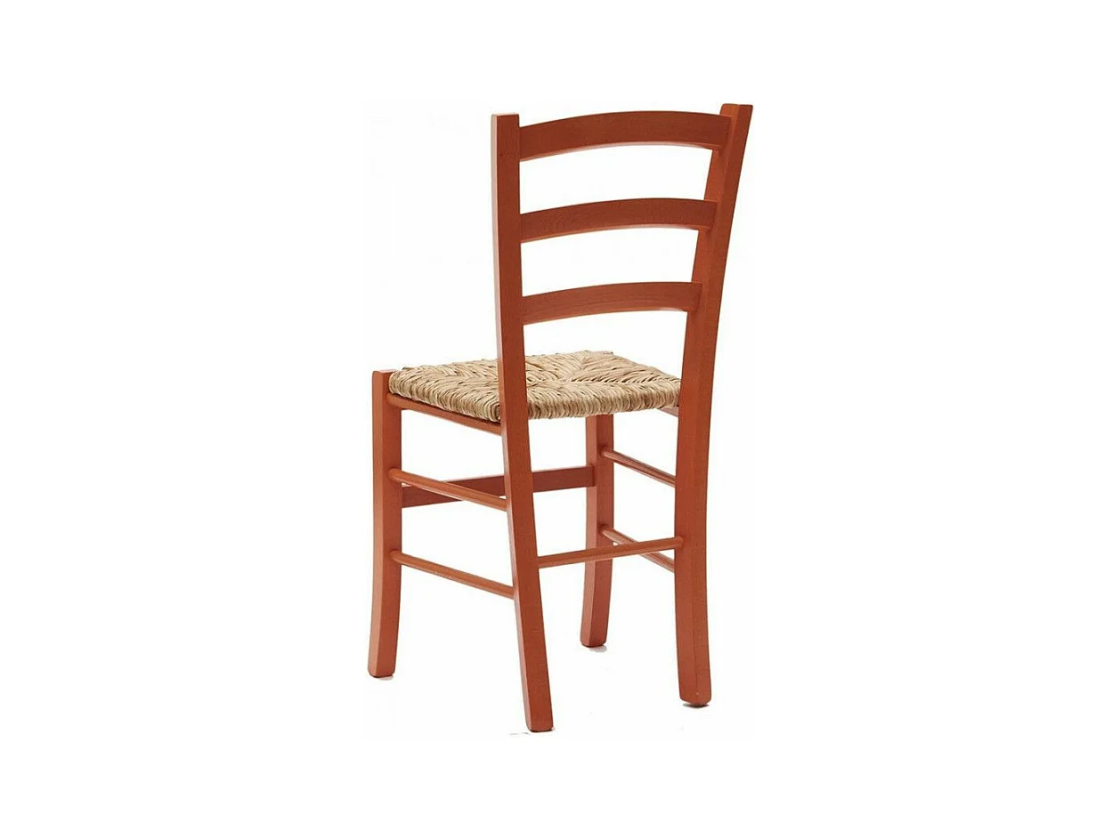 Chaise en bois de hêtre et paille Naturalia - Lot de 2-Couleur Orange