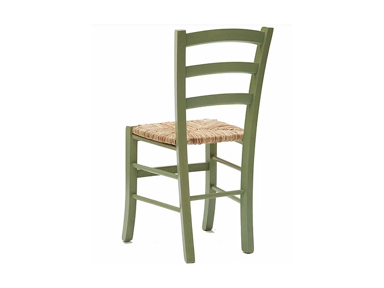 Chaise en bois de hêtre et paille Naturalia - Lot de 2-Couleur Orange
