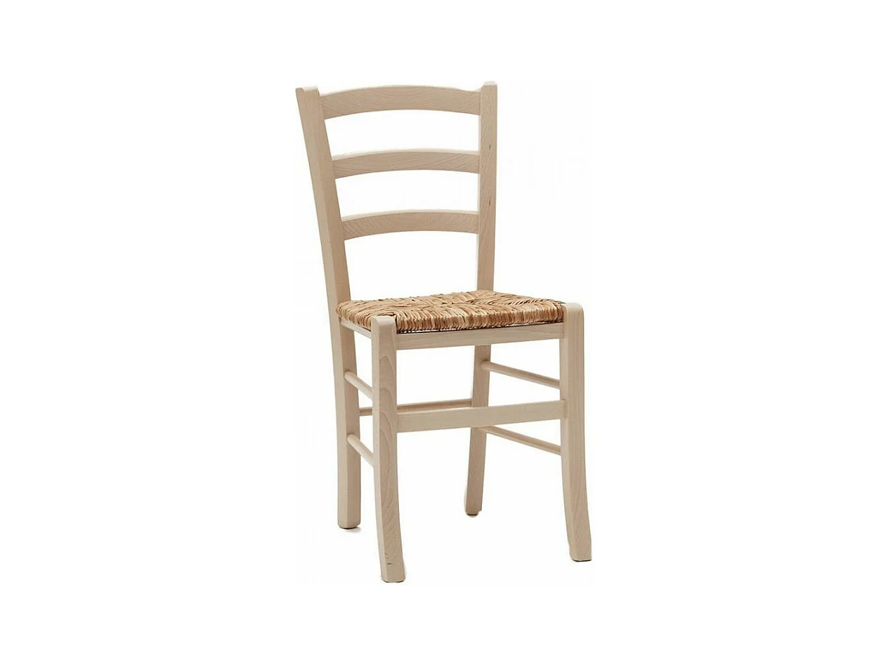 Chaise en bois de hêtre et paille Naturalia - Lot de 2-Couleur Orange