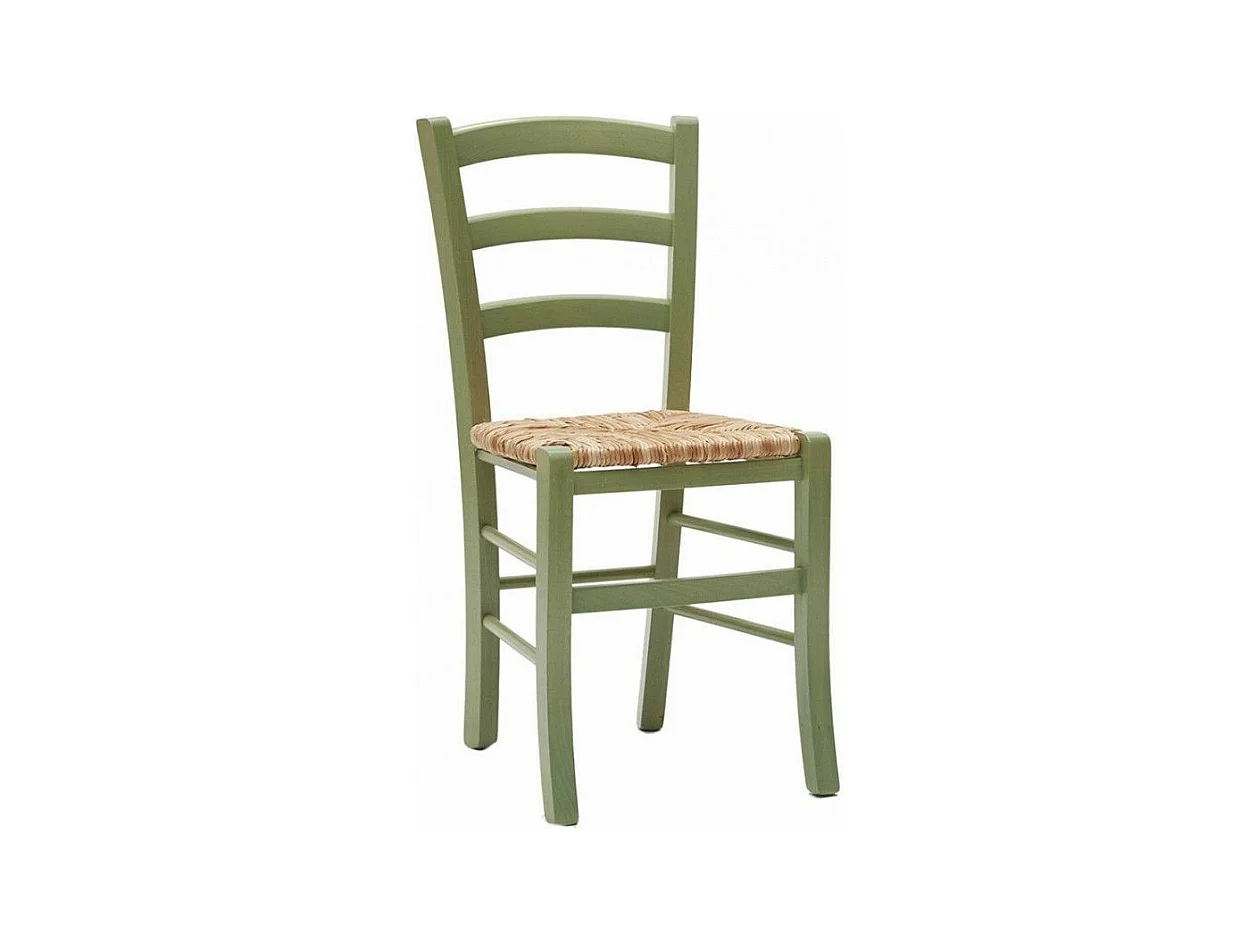 Chaise en bois de hêtre et paille Naturalia - Lot de 2-Couleur Orange