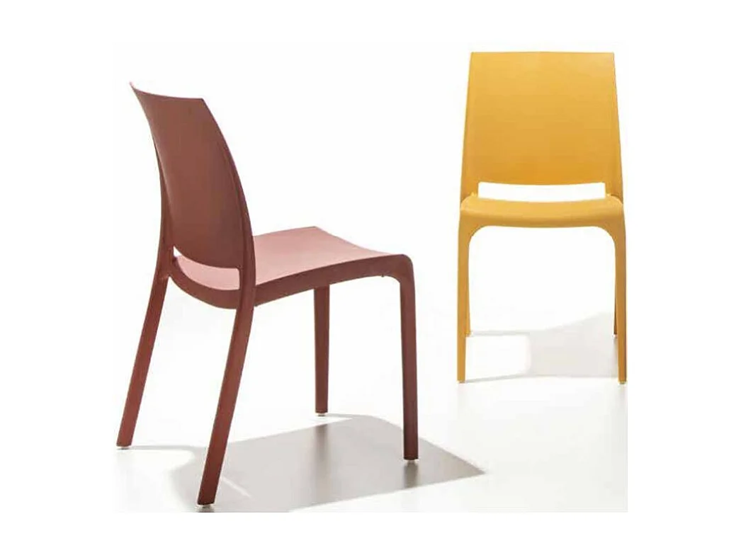 Chaise polypropylène Barko - Lot de 4-Couleur Vert sapin