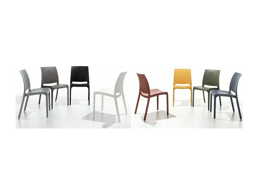 Chaise polypropylène Barko - Lot de 4-Couleur Vert sapin