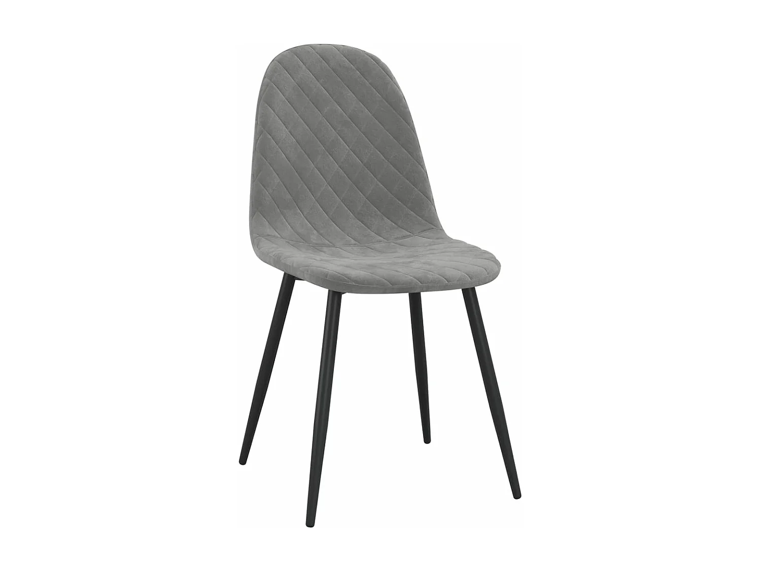 Chaises de salle à manger 4 pcs Gris clair Velours 8