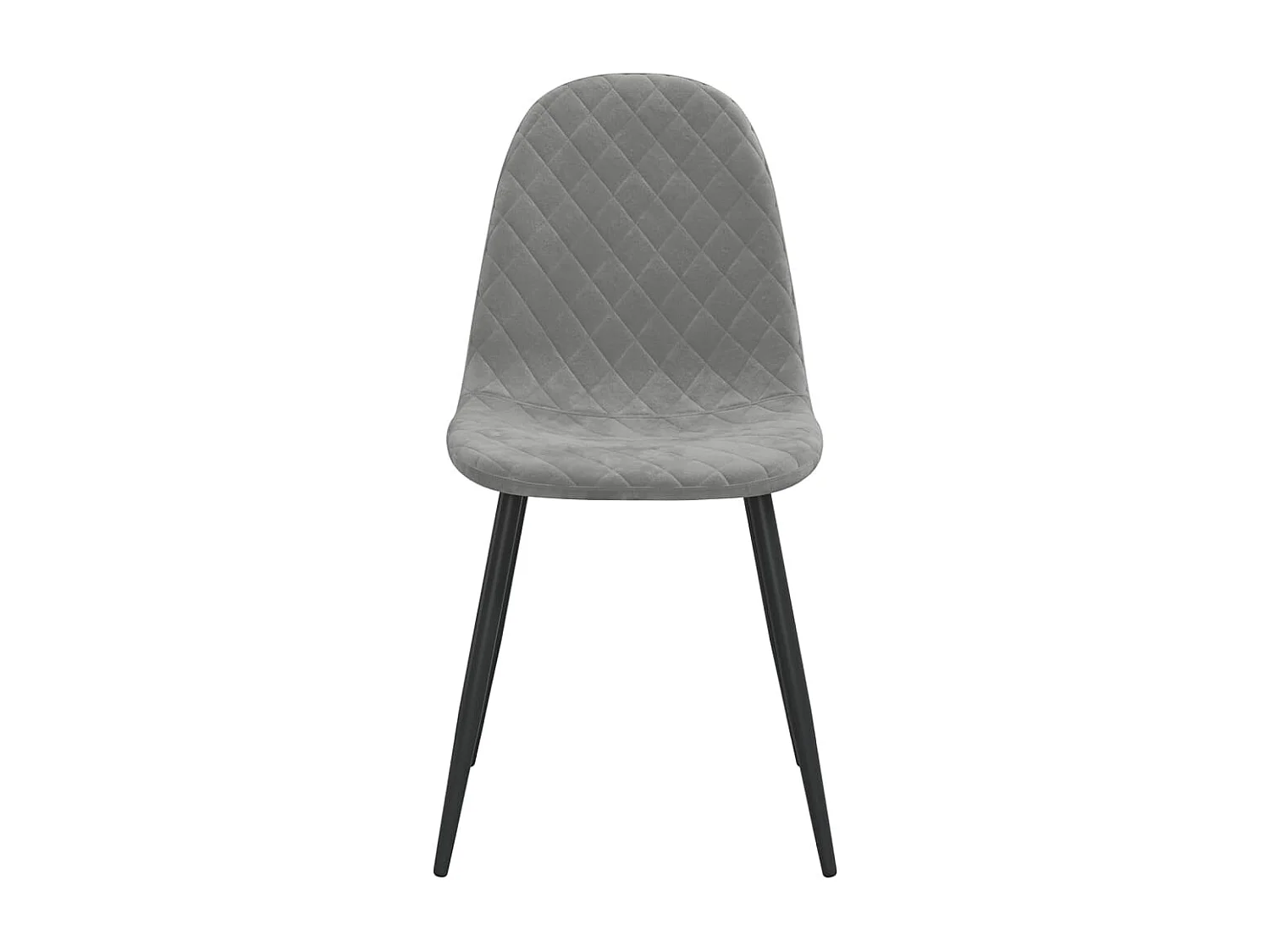 Chaises de salle à manger 4 pcs Gris clair Velours 8