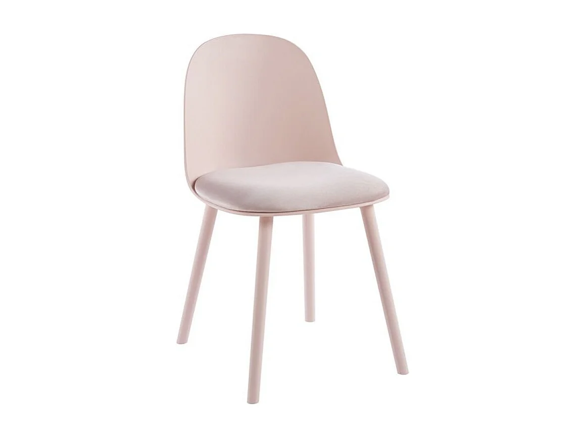 Silla Kalipo con cojín de asiento de terciopelo - Comodidad y modernidad-Color Blanco