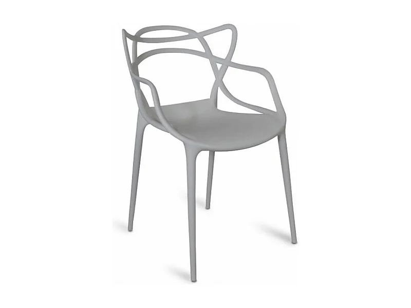 Silla Beliano premium con reposabrazos - Interior y exterior-Color Gris claro