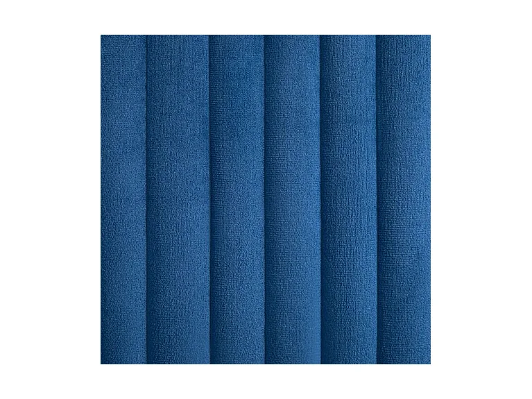 Chaise velours bleu et pieds métal noir Mikee - Lot de 2