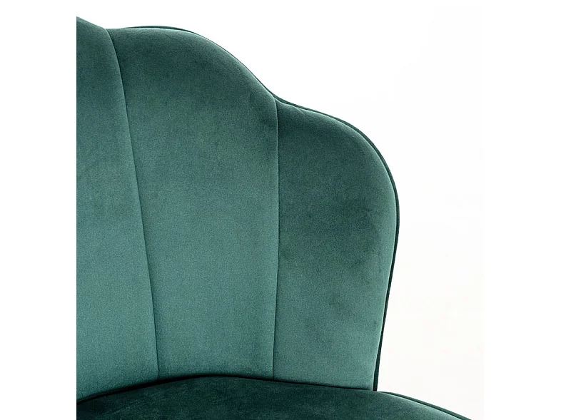 Chaise velours vert et bois naturel Lizaty - Lot de 2