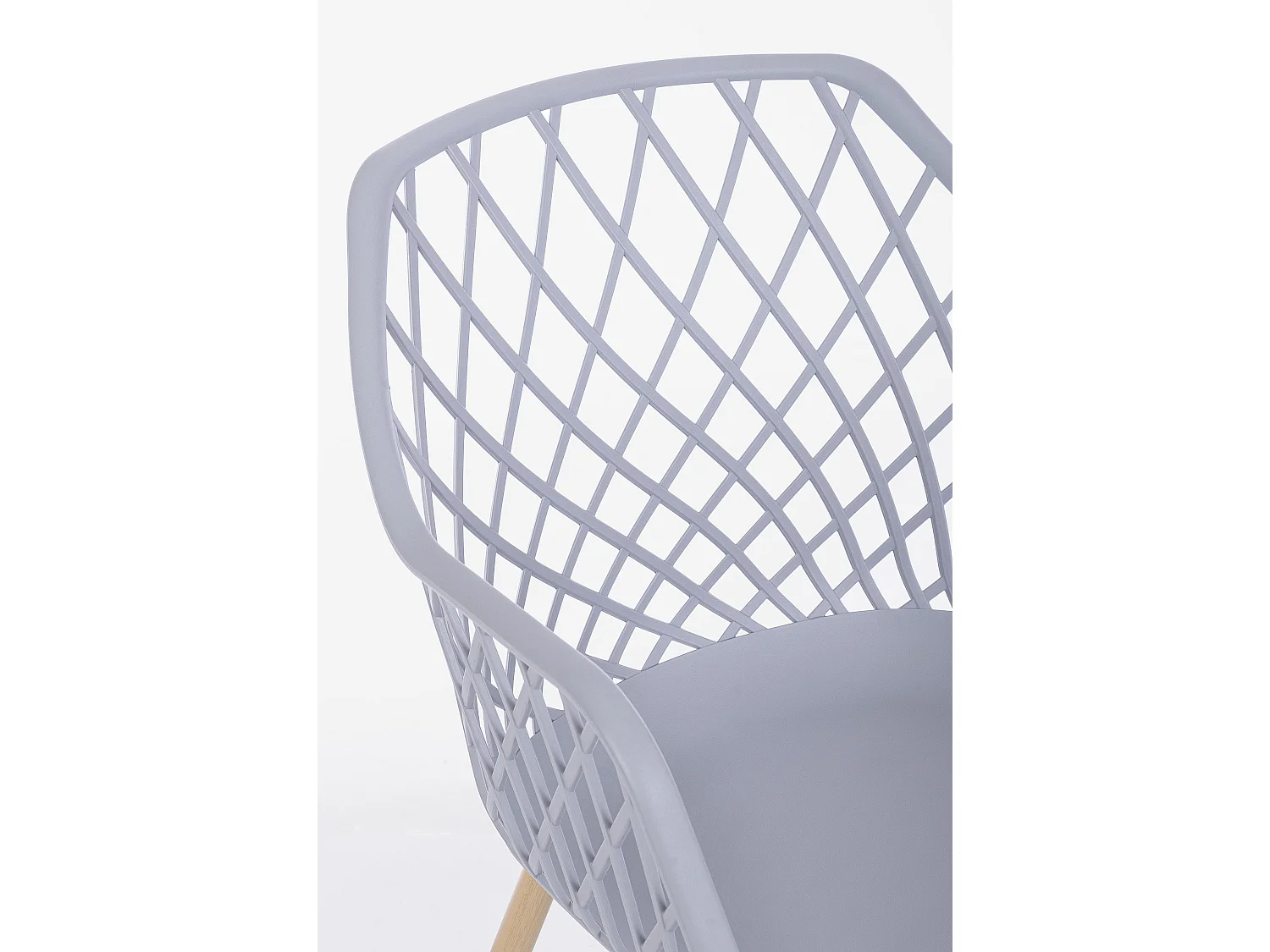 Lot de 4 chaises Optik - Polyvalentes pour intérieur et éxtérieur-Gris