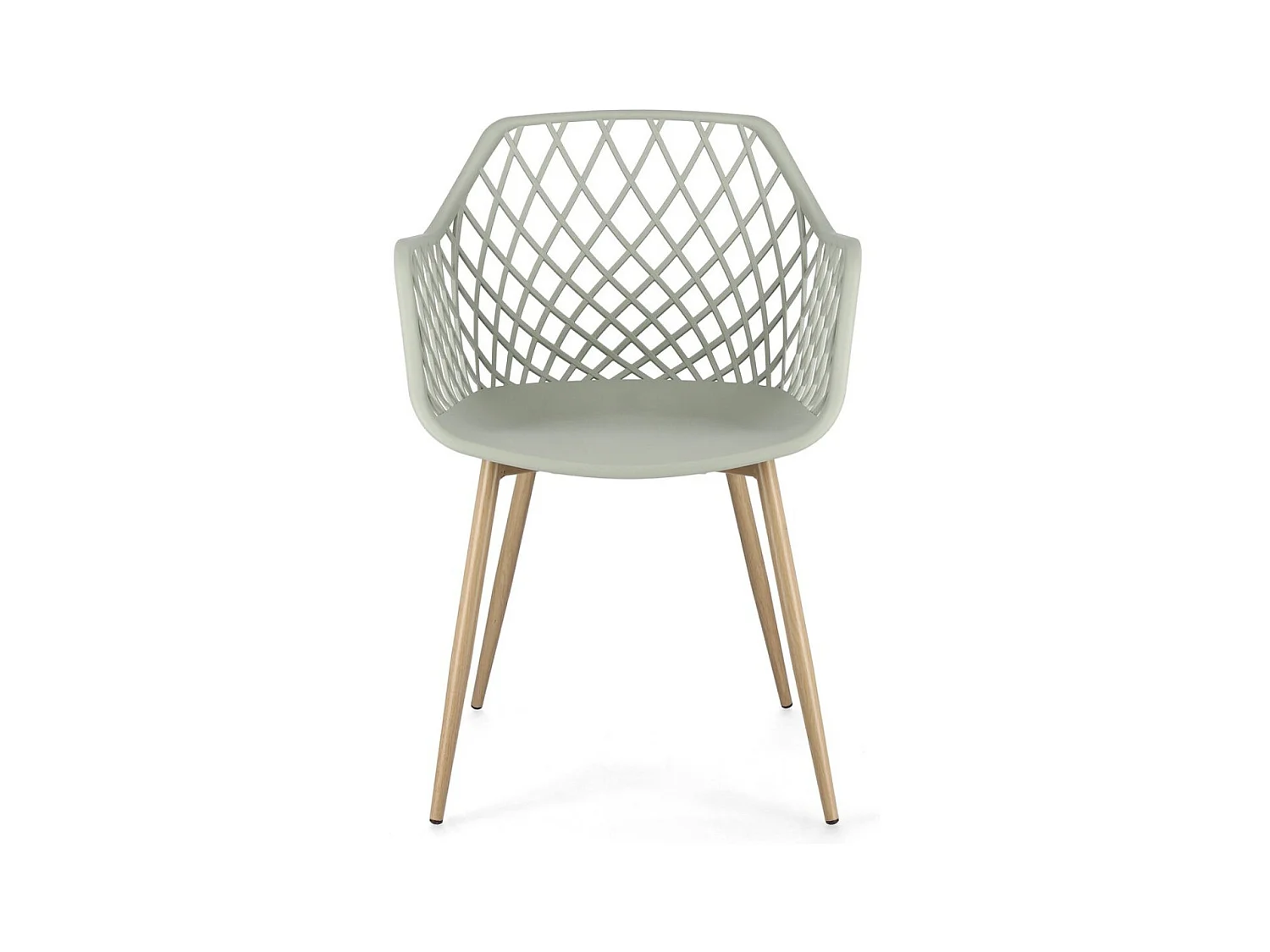 Lot de 4 chaises Optik - Polyvalentes pour intérieur et éxtérieur-Gris