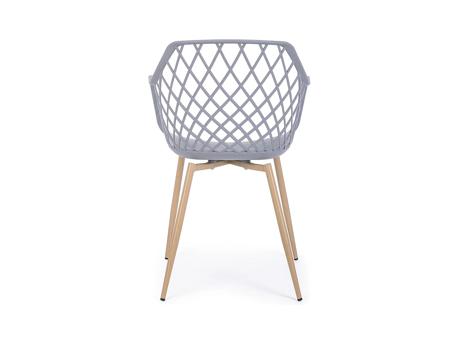 Lot de 4 chaises Optik - Polyvalentes pour intérieur et éxtérieur-Gris
