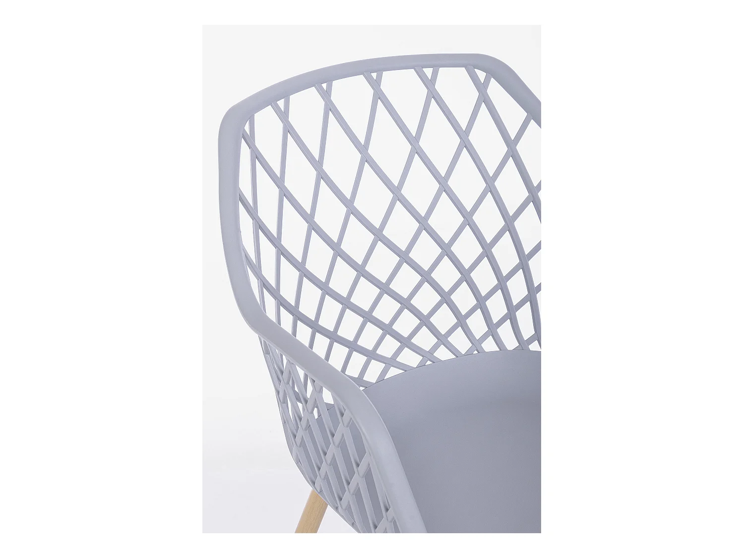 Lot de 4 chaises Optik - Polyvalentes pour intérieur et éxtérieur-Gris