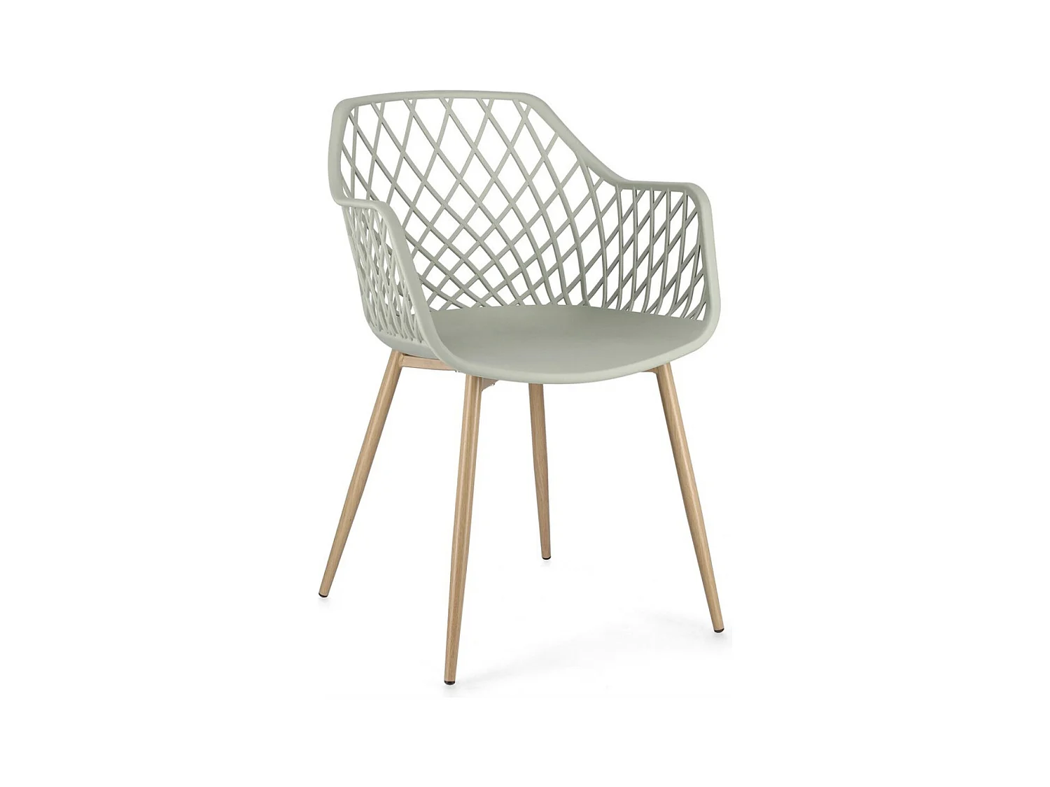 Lot de 4 chaises Optik - Polyvalentes pour intérieur et éxtérieur-Gris