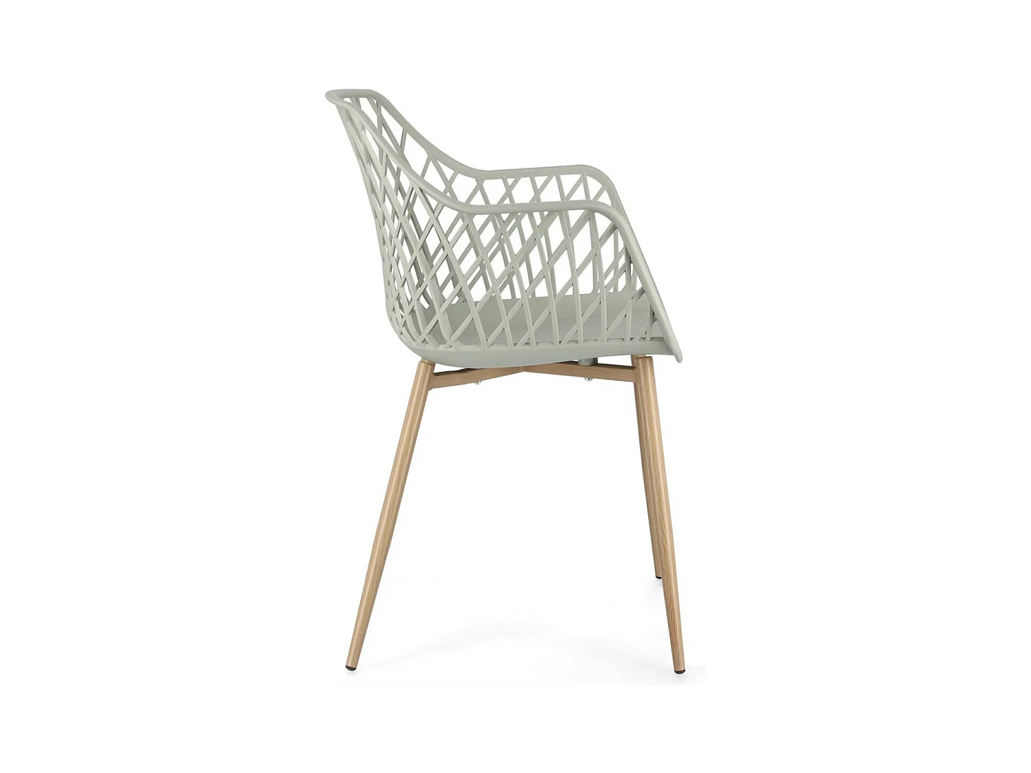 Lot de 4 chaises Optik - Polyvalentes pour intérieur et éxtérieur-Gris