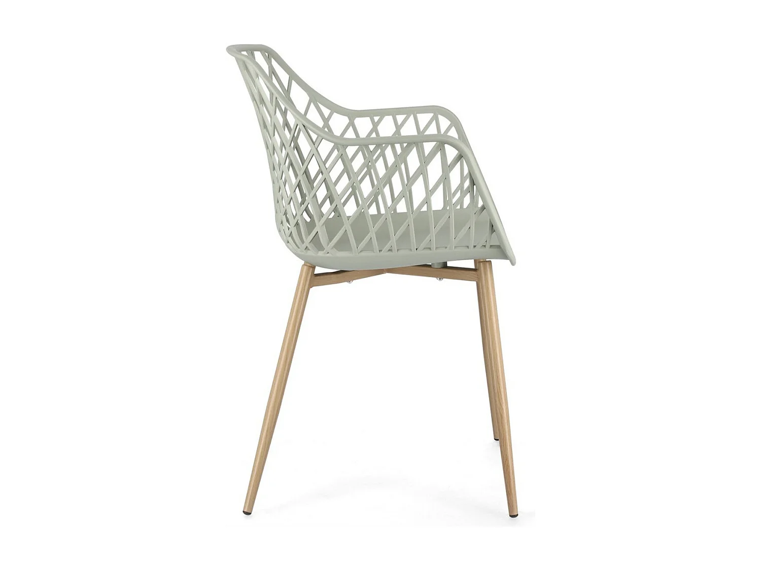 Lot de 4 chaises Optik - Polyvalentes pour intérieur et éxtérieur-Gris