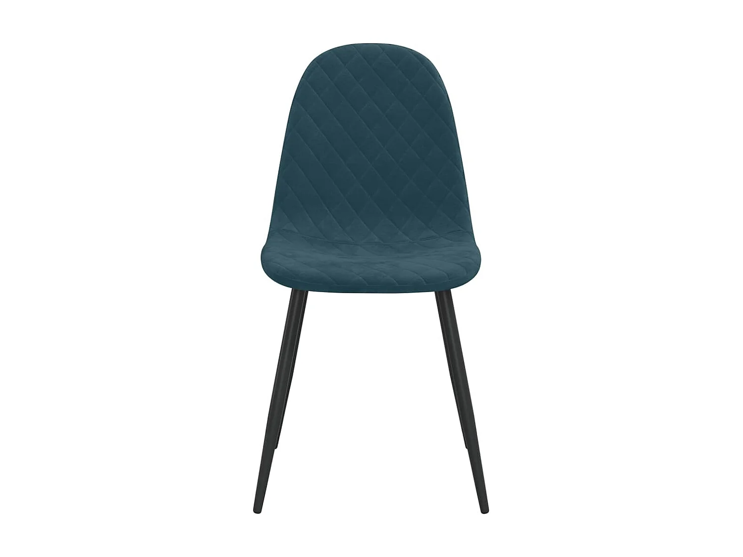 Eetkamerstoelen 6 st fluweel blauw