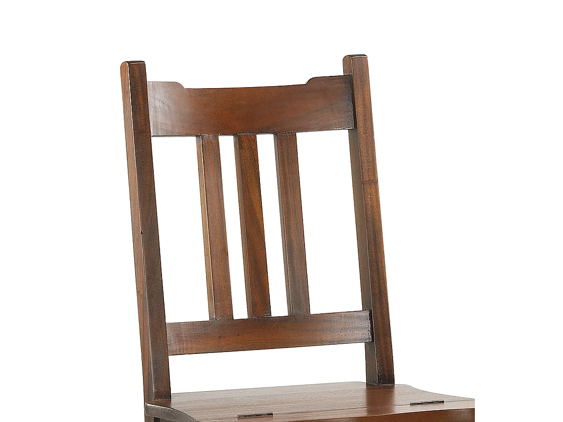 Chaise échelle en bois massif d'acajou Kingo