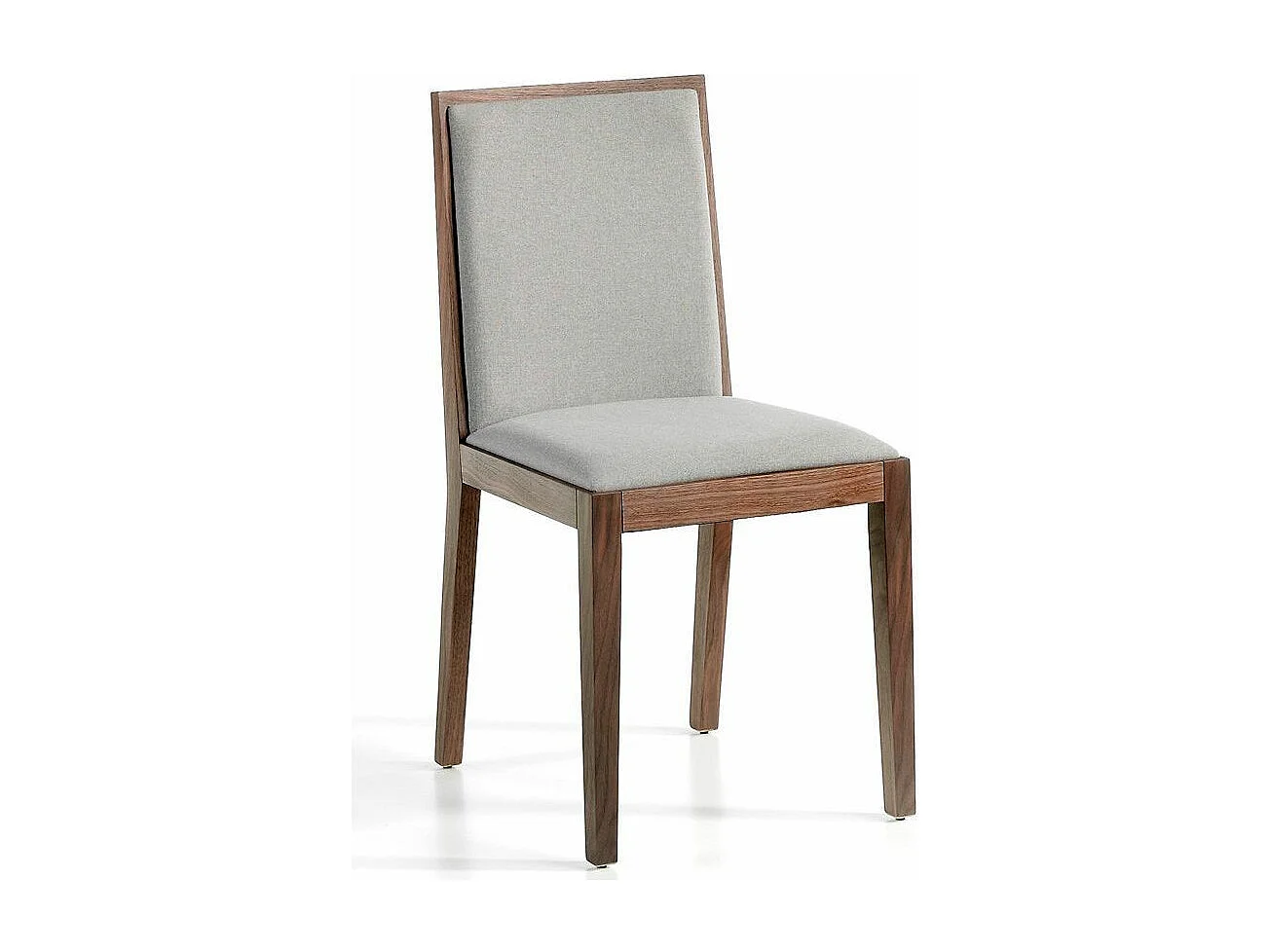 Chaise bois noyer et tissu Louiza - Lot de 2-Couleur DUO 07