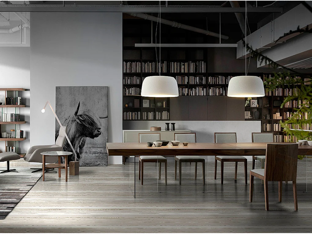 Chaise bois noyer et tissu Louiza - Lot de 2-Couleur DUO 07