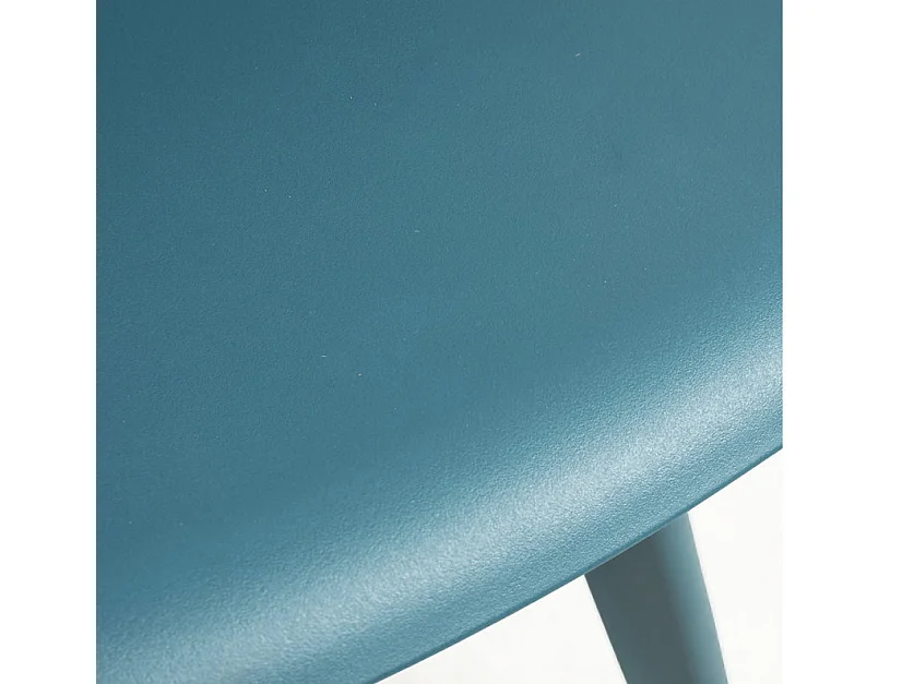 Chaise polypropylène bleu canard Brink - Lot de 2