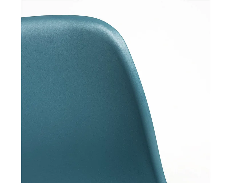 Chaise polypropylène bleu canard Brink - Lot de 2